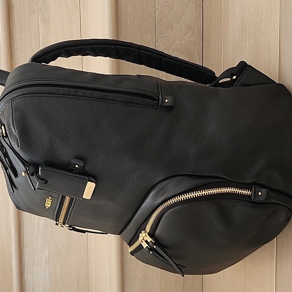 Tumi Voyageur Halle Black Leather Backpack - Picture 7 of 15